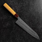 Gyuto 440C Nashiji Damascus Zelkova Handle 210mm-[Musashi]-[Japanese-Kitchen-Knives]