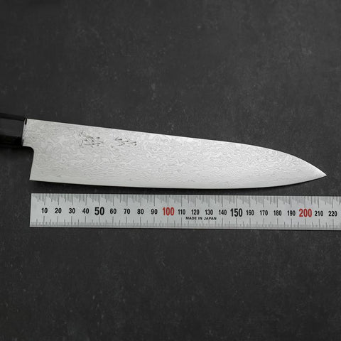 Gyuto AUS-10 Damascus Red Cherry Handle 210mm-[Musashi]-[Japanese-Kitchen-Knives]