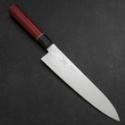 Gyuto AUS-10 Damascus Red Cherry Handle 210mm-[Musashi]-[Japanese-Kitchen-Knives]