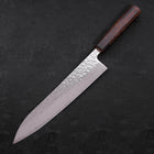 Gyuto AUS-10 Mirror Tsuchime Damascus Sumi Urushi Handle 240mm-[Musashi]-[Japanese-Kitchen-Knives]