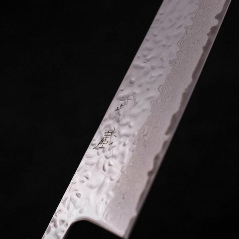 Gyuto AUS-10 Mirror Tsuchime Damascus Sumi Urushi Handle 240mm-[Musashi]-[Japanese-Kitchen-Knives]