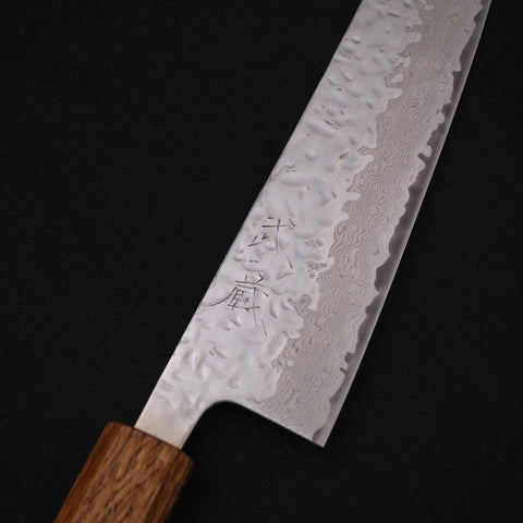 Gyuto AUS-10 Espejo Tsuchime Damasco Mango Yaki Urushi 210mm