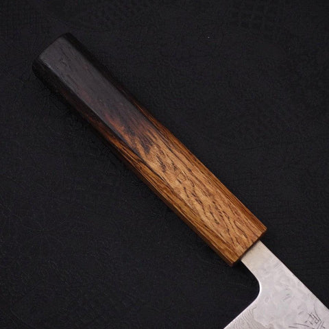 Gyuto AUS-10 Espejo Tsuchime Damasco Mango Yaki Urushi 210mm