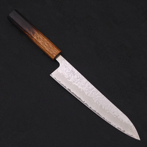 Gyuto AUS-10 Espejo Tsuchime Damasco Mango Yaki Urushi 210mm