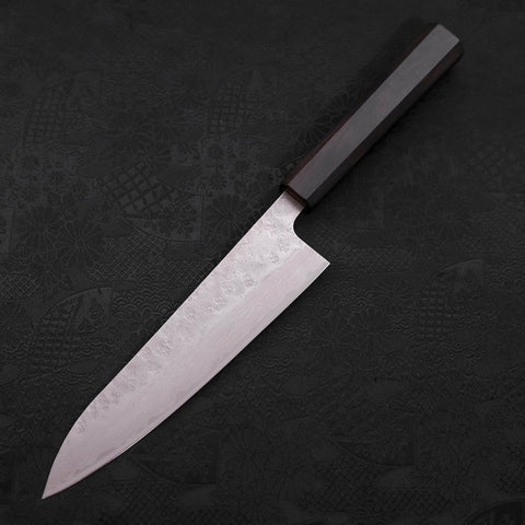 Gyuto AUS-10 Nashiji Damascus Ebony Handle 180mm-[Musashi]-[Japanese-Kitchen-Knives]