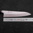 Gyuto AUS-10 Nashiji Damascus Ebony Handle 180mm-[Musashi]-[Japanese-Kitchen-Knives]