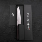 Gyuto AUS-10 Nashiji Damascus Ebony Handle 180mm-[Musashi]-[Japanese-Kitchen-Knives]