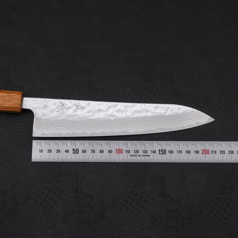 Gyuto AUS-10 Nashiji Damasco Mango Yaki Urushi 210mm