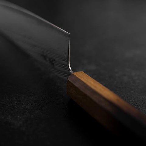 Gyuto AUS-10 Nawame Damascus Yaki Urushi Handle 240mm (9.4”)-[Musashi]-[Japanese-Kitchen-Knives]