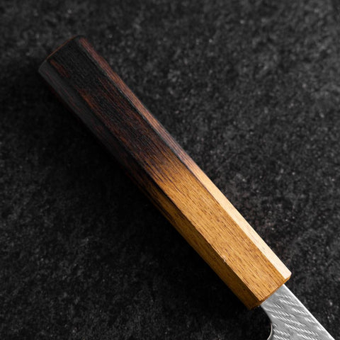 Gyuto AUS-10 Nawame Damascus Yaki Urushi Handle 240mm (9.4”)-[Musashi]-[Japanese-Kitchen-Knives]