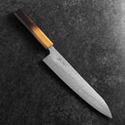 Gyuto AUS-10 Nawame Damascus Yaki Urushi Handle 240mm (9.4”)-[Musashi]-[Japanese-Kitchen-Knives]