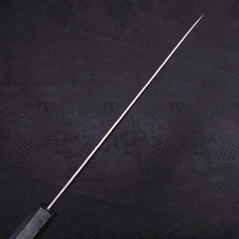 Gyuto AUS-10 Tsuchime Damascus Dark-Blue Urushi Handle 240mm-[Musashi]-[Japanese-Kitchen-Knives]