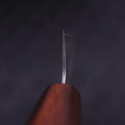 Gyuto AUS-10 Tsuchime Damascus Purple Urushi Handle 180mm-[Musashi]-[Japanese-Kitchen-Knives]