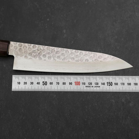 Gyuto AUS-10 Tsuchime Damascus Shitan Walnut Handle 180mm (7”)