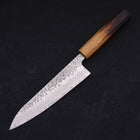 Gyuto AUS-10 Tsuchime Damascus Yaki Urushi Handle 180mm-[Musashi]-[Japanese-Kitchen-Knives]