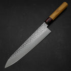 Gyuto AUS-10 Tsuchime Damascus Zelkova Handle 240mm-[Musashi]-[Japanese-Kitchen-Knives]