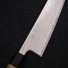 Gyuto AUS-10 Wave Nickel Damascus Buffalo Magnolia Handle 210mm-[Musashi]-[Japanese-Kitchen-Knives]