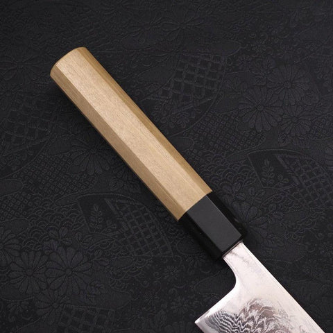 Gyuto AUS-10 Wave Nickel Damascus Buffalo Magnolia Handle 210mm-[Musashi]-[Japanese-Kitchen-Knives]