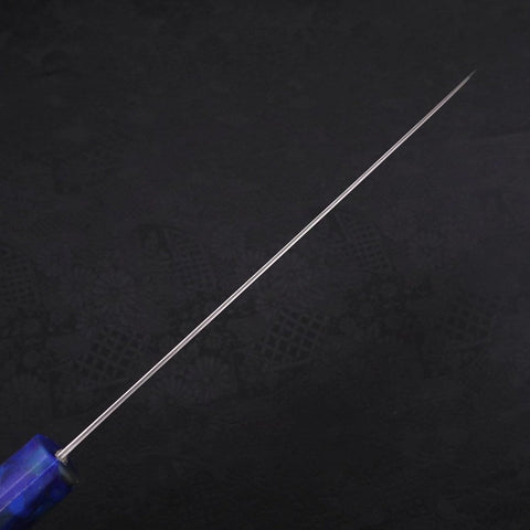 Gyuto AUS-10 Wave Nickel Damascus Ocean Blue Handle 180mm