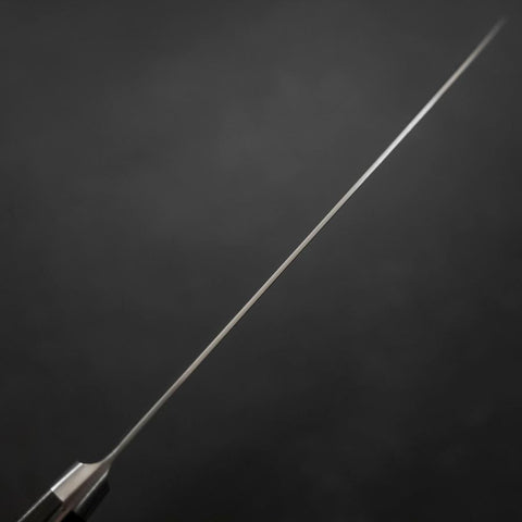 Gyuto AUS-10 Wave Nickel Damascus Western Brown Handle 210mm-[Musashi]-[Japanese-Kitchen-Knives]