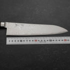 Gyuto AUS-10 Wave Nickel Damascus Western Brown Handle 210mm-[Musashi]-[Japanese-Kitchen-Knives]