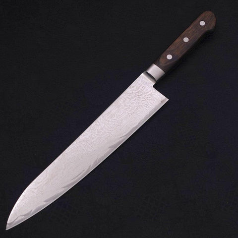 Gyuto AUS-10 Damasco Níquel Ondulado Mango Occidental 240mm