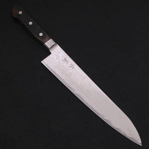 Gyuto AUS-10 Damasco Níquel Ondulado Mango Occidental 240mm