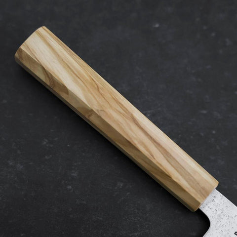 Gyuto AUS-8 Nashiji Olive Handle 195mm-[Musashi]-[Japanese-Kitchen-Knives]