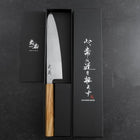 Gyuto AUS-8 Nashiji Olive Handle 195mm-[Musashi]-[Japanese-Kitchen-Knives]
