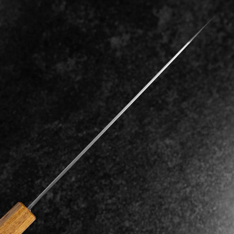 Gyuto AUS-8 Polished Oak Handle 210mm (8.3”)-[Musashi]-[Japanese-Kitchen-Knives]