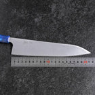 Gyuto AUS-8 Polished Ocean Blue Handle 210mm (8.3”)-[Musashi]-[Japanese-Kitchen-Knives]