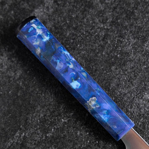 Gyuto AUS-8 Polished Ocean Blue Handle 210mm-[Musashi]-[Japanese-Kitchen-Knives]