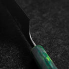 Gyuto AUS-8 Polished Ocean Green Handle 210mm (8.3”)-[Musashi]-[Japanese-Kitchen-Knives]