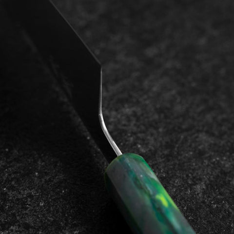 Gyuto AUS-8 Polished Ocean Green Handle 210mm (8.3”)-[Musashi]-[Japanese-Kitchen-Knives]