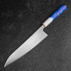 Gyuto AUS-8 Polished Ocean White Blue Handle 210mm (8.3”)-[Musashi]-[Japanese-Kitchen-Knives]