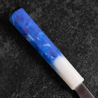 Gyuto AUS-8 Polished Ocean White Blue Handle 210mm (8.3”)-[Musashi]-[Japanese-Kitchen-Knives]