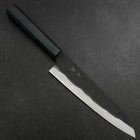 Gyuto Blue Steel #1 Kurouchi Dark Blue Urushi Handle 210mm-[Musashi]-[Japanese-Kitchen-Knives]