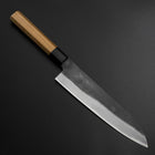Gyuto Blue Steel #1 Kurouchi Stainless Clad Walnut Handle 210mm (8.3”)-[Musashi]-[Japanese-Kitchen-Knives]