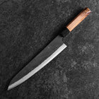 Gyuto Blue Steel #1 Kurouchi Walnut Handle 240mm-[Musashi]-[Japanese-Kitchen-Knives]