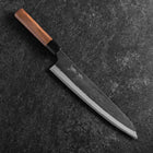 Gyuto Blue Steel #1 Kurouchi Walnut Handle 240mm-[Musashi]-[Japanese-Kitchen-Knives]