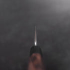 Gyuto Blue Steel #1 Suminagashi Buffalo Ebony Handle 180mm (7”)-[Musashi]-[Japanese-Kitchen-Knives]