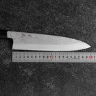 Gyuto Blue Steel #1 Suminagashi Buffalo Ebony Handle 200mm-[Musashi]-[Japanese-Kitchen-Knives]