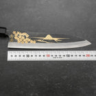 Gyuto Blue Steel #2 Chokin Kurouchi Sakura Fuji Buffalo Ebony Handle 210mm (8.3”)-[Musashi]-[Japanese-Kitchen-Knives]
