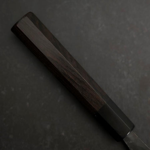 Gyuto Blue Steel #2 Kurouchi Buffalo Ebony Handle 210mm (8.3”)-[Musashi]-[Japanese-Kitchen-Knives]