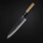 Gyuto Blue Steel #2 Kurouchi Buffalo Magnolia Handle 210mm-[Musashi]-[Japanese-Kitchen-Knives]
