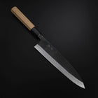 Gyuto Blue Steel #2 Kurouchi Buffalo Magnolia Handle 210mm-[Musashi]-[Japanese-Kitchen-Knives]