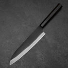 Gyuto Blue Steel #2 Kurouchi Chokin Crane Buffalo Ebony Handle 210mm-[Musashi]-[Japanese-Kitchen-Knives]