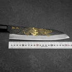 Gyuto Blue Steel #2 Kurouchi Chokin Dragon Buffalo Ebony Handle 210mm (8.3”)-[Musashi]-[Japanese-Kitchen-Knives]