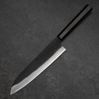 Gyuto Blue Steel #2 Kurouchi Chokin Hannya Buffalo Ebony Handle 210mm-[Musashi]-[Japanese-Kitchen-Knives]