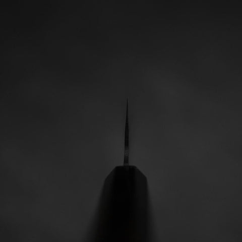 Gyuto Blue Steel #2 Kurouchi Chokin Koi Buffalo Ebony Handle 210mm-[Musashi]-[Japanese-Kitchen-Knives]